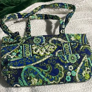 Vera Bradley Blue and Green Paisley Tote